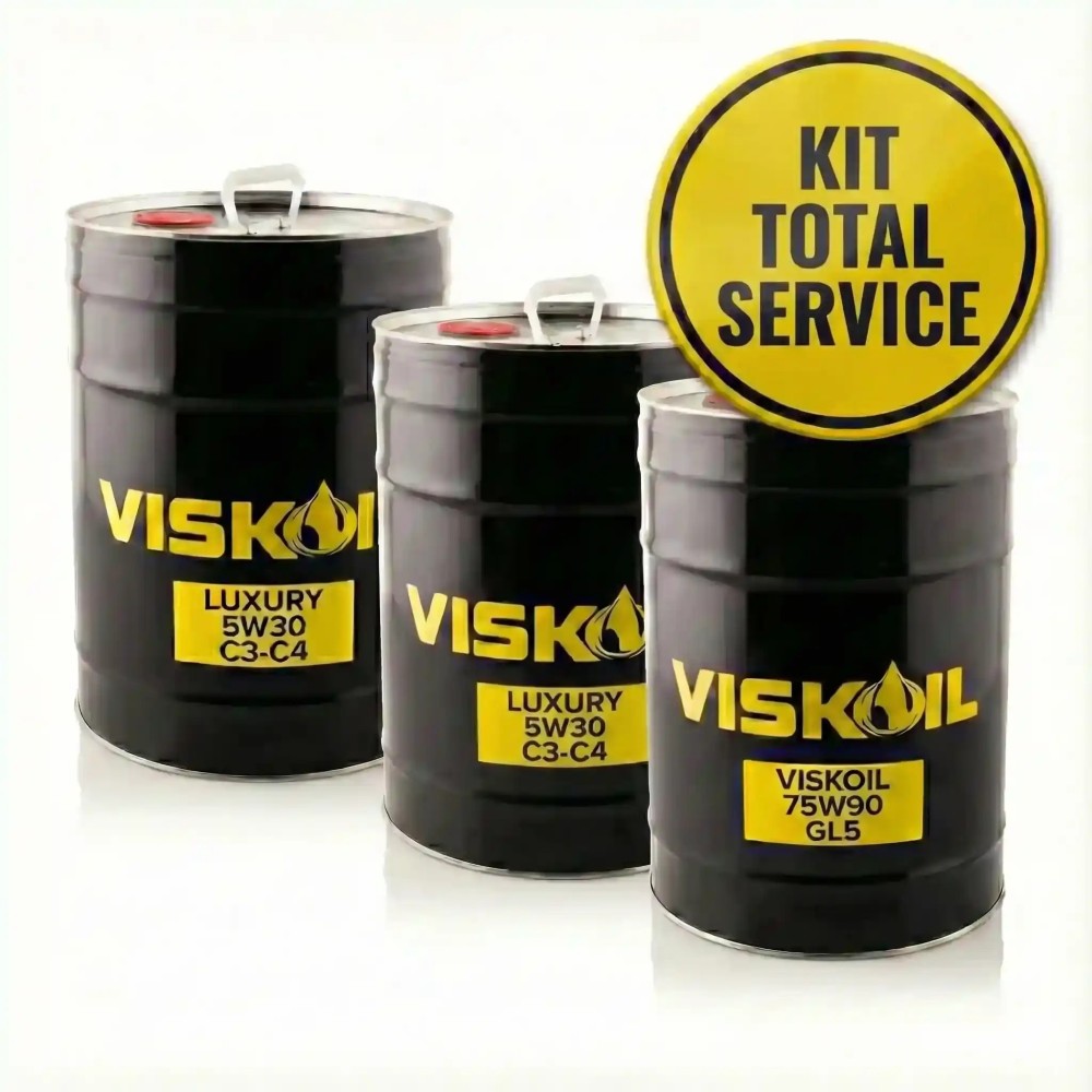 Combo Total Service Viskoil: 60 Litri (2x20 lt Motore 5W30 + 1x20 lt Cambio 75W90)